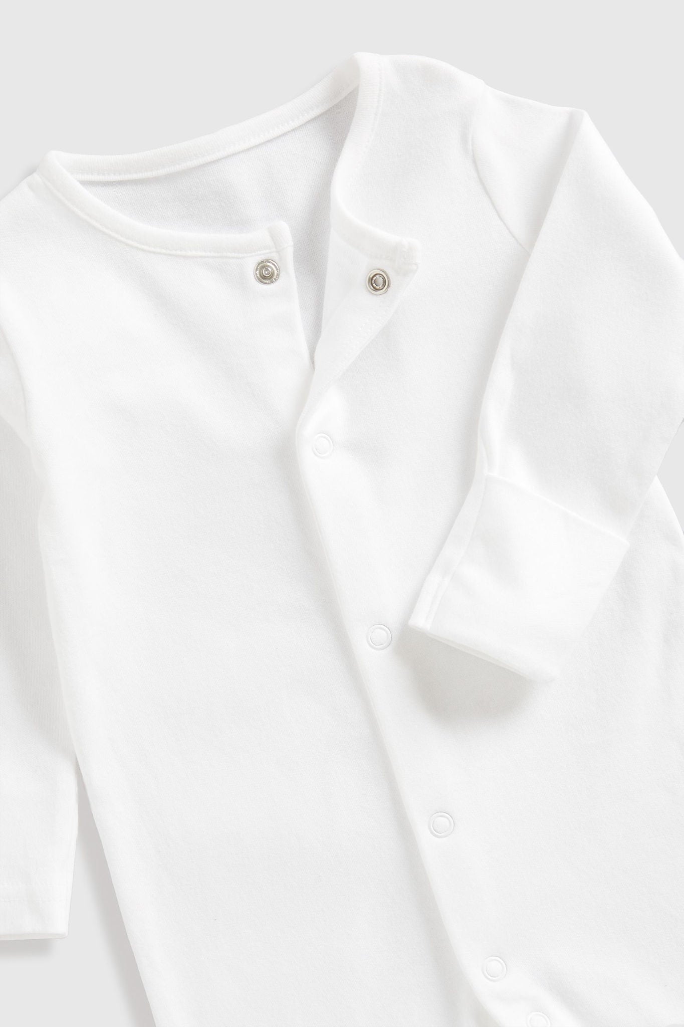 3 Pack White Sleepsuits
