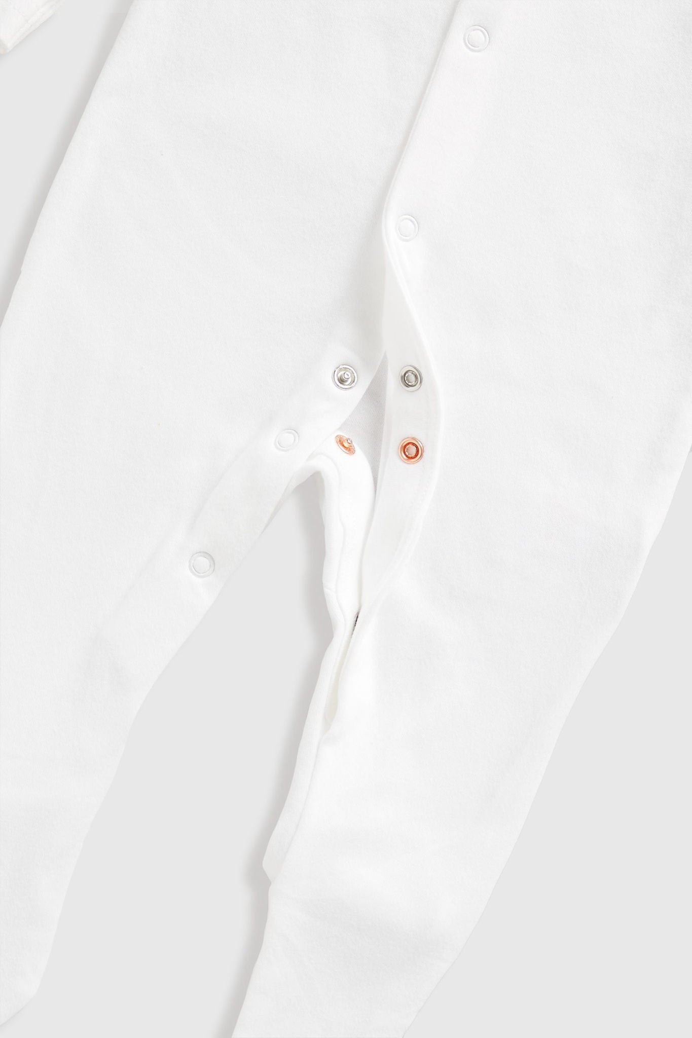 3 Pack White Sleepsuits
