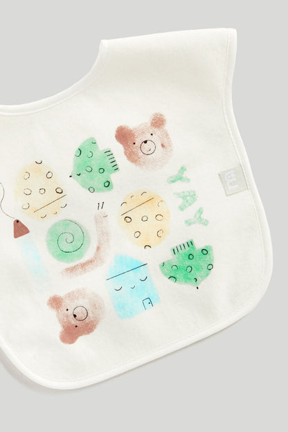 TODDLER BIBS SOFT BEAR DOODLE