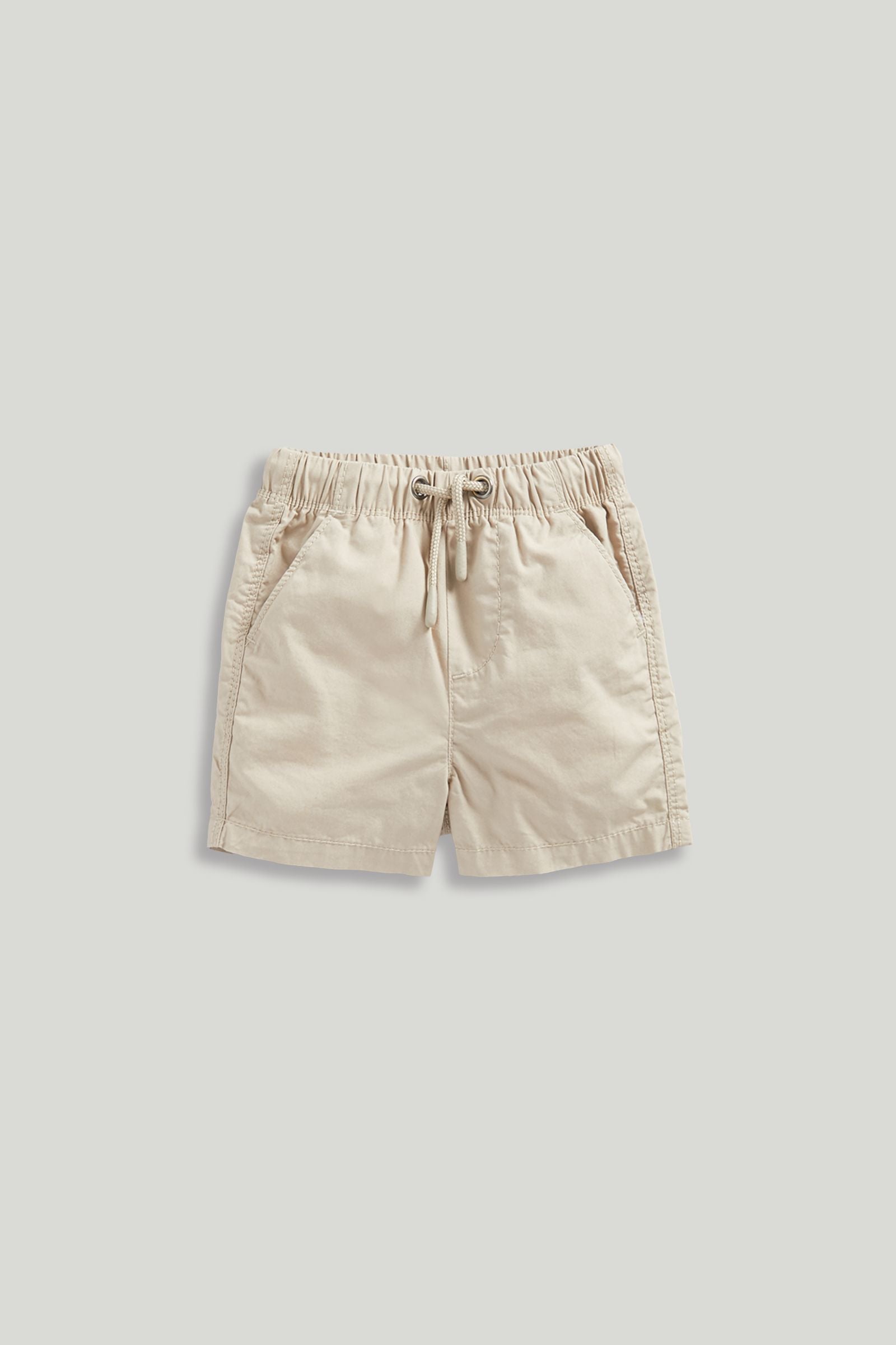 Stone Pull-On Shorts - Beige / 12-18 Months
