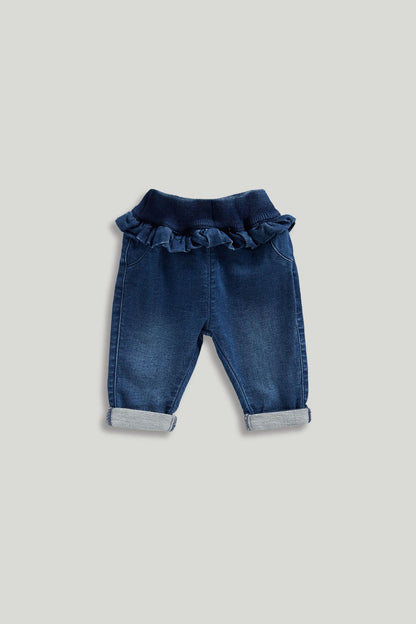 Denim Jogger Jeans, newborn to 3 years - Blue / 12-18 Months