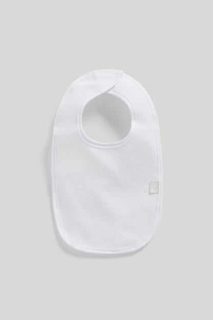 Mothercare White Newborn Terry Bibs - 10 Pack