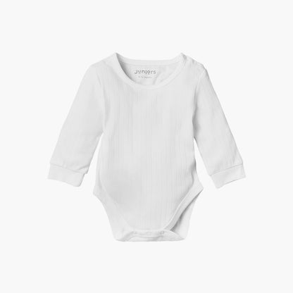 Juniors Long Sleeves Bodysuit - White / 12-18 mths
