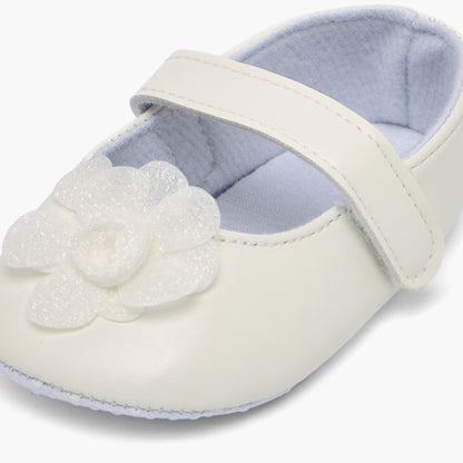 Juniors Floral Applique Mary Jane Shoes with Headband