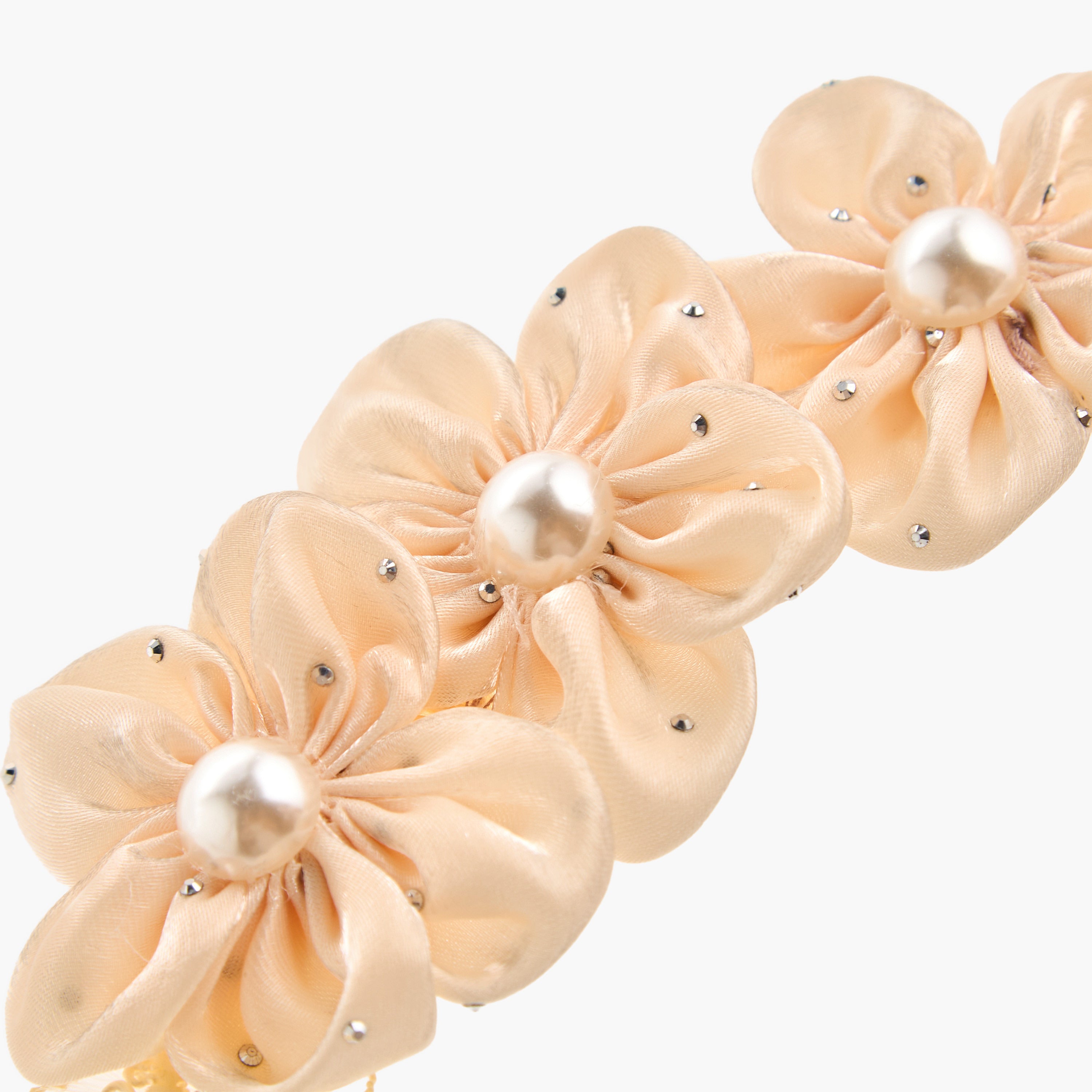 Juniors Booties with Headband, Pearl Embellished