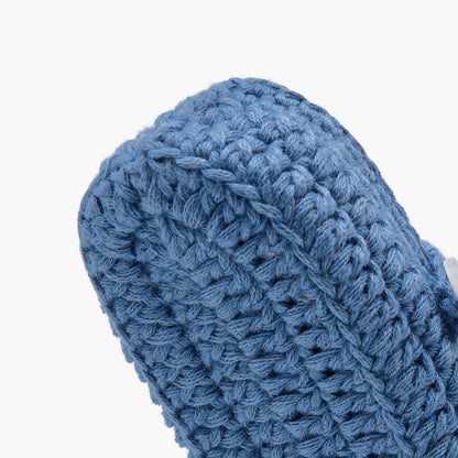 Juniors Crochet Textured Booties with Button Closure