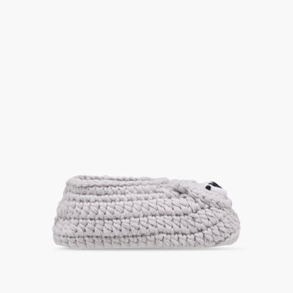Juniors Crochet Textured Slip-On Booties with Bear Face Detail