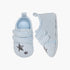Juniors Booties with Star Embroidery - Blue / 0-6 mths