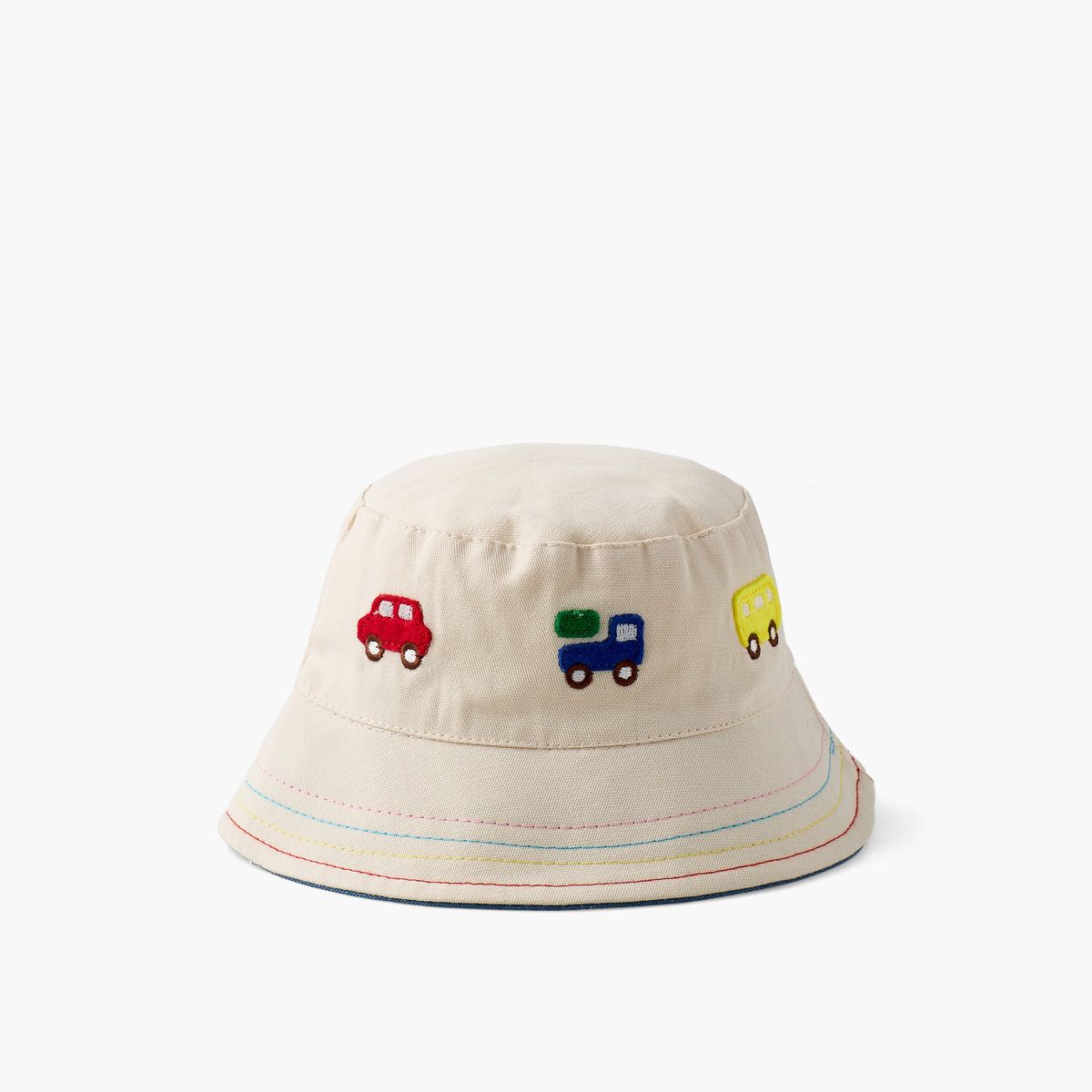 Juniors Bucket Hat with Vehical Embroidery