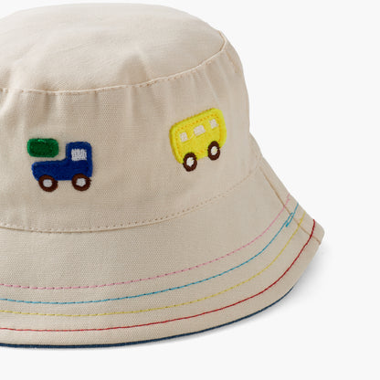 Juniors Bucket Hat with Vehical Embroidery
