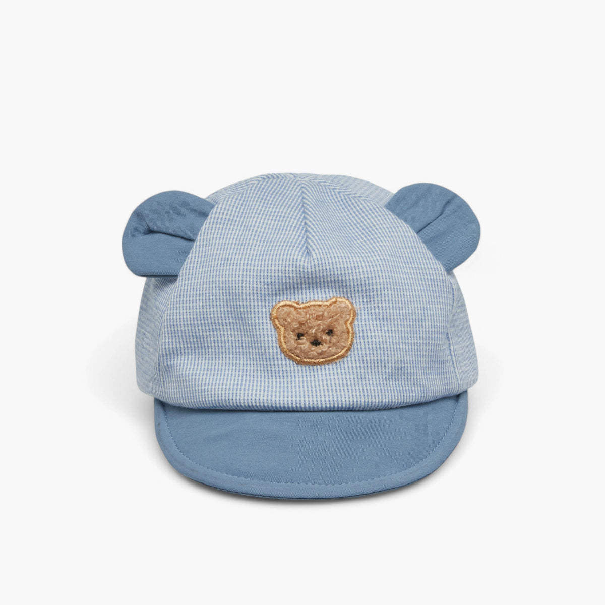 Juniors Bear Applique Cap with Hook and Loop Strap Closure