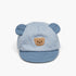 Juniors Bear Applique Cap with Hook and Loop Strap Closure