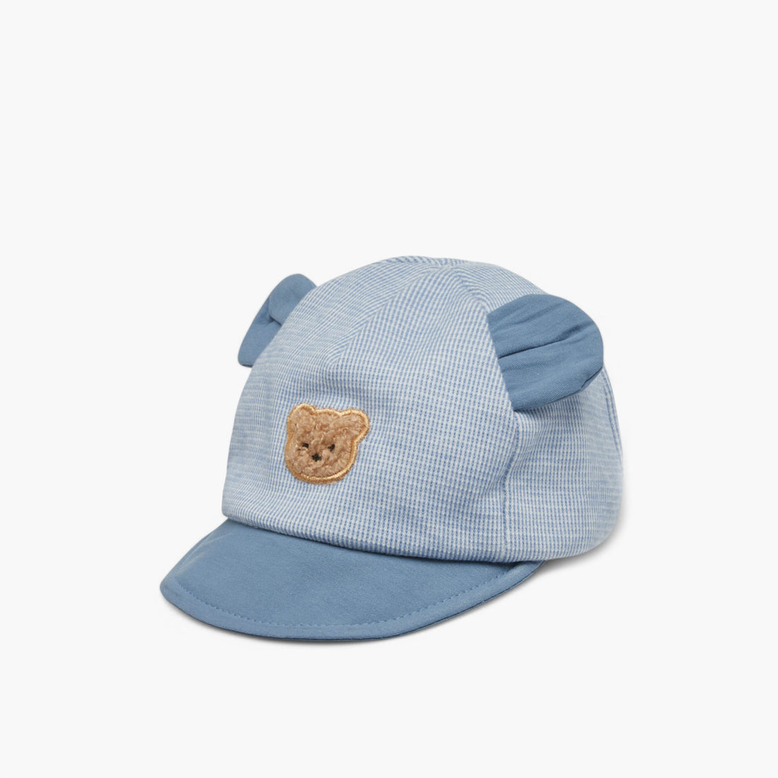 Juniors Bear Applique Cap with Hook and Loop Strap Closure