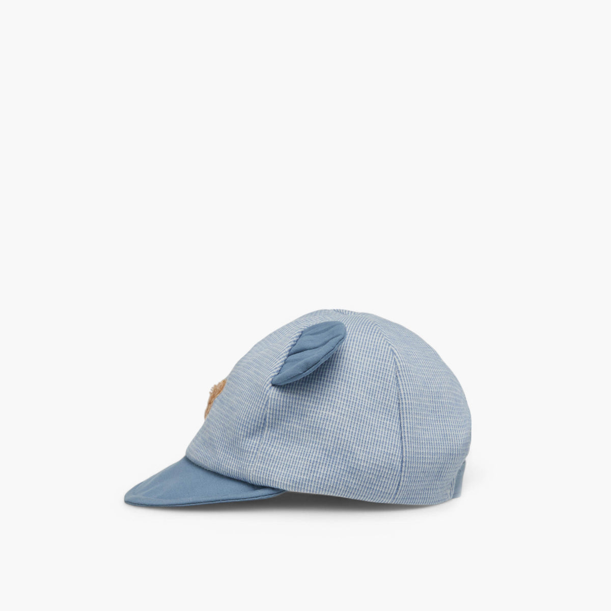 Juniors Bear Applique Cap with Hook and Loop Strap Closure