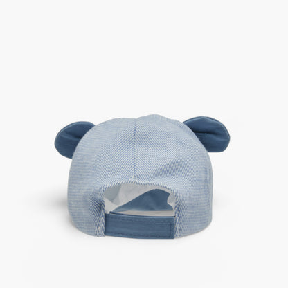 Juniors Bear Applique Cap with Hook and Loop Strap Closure