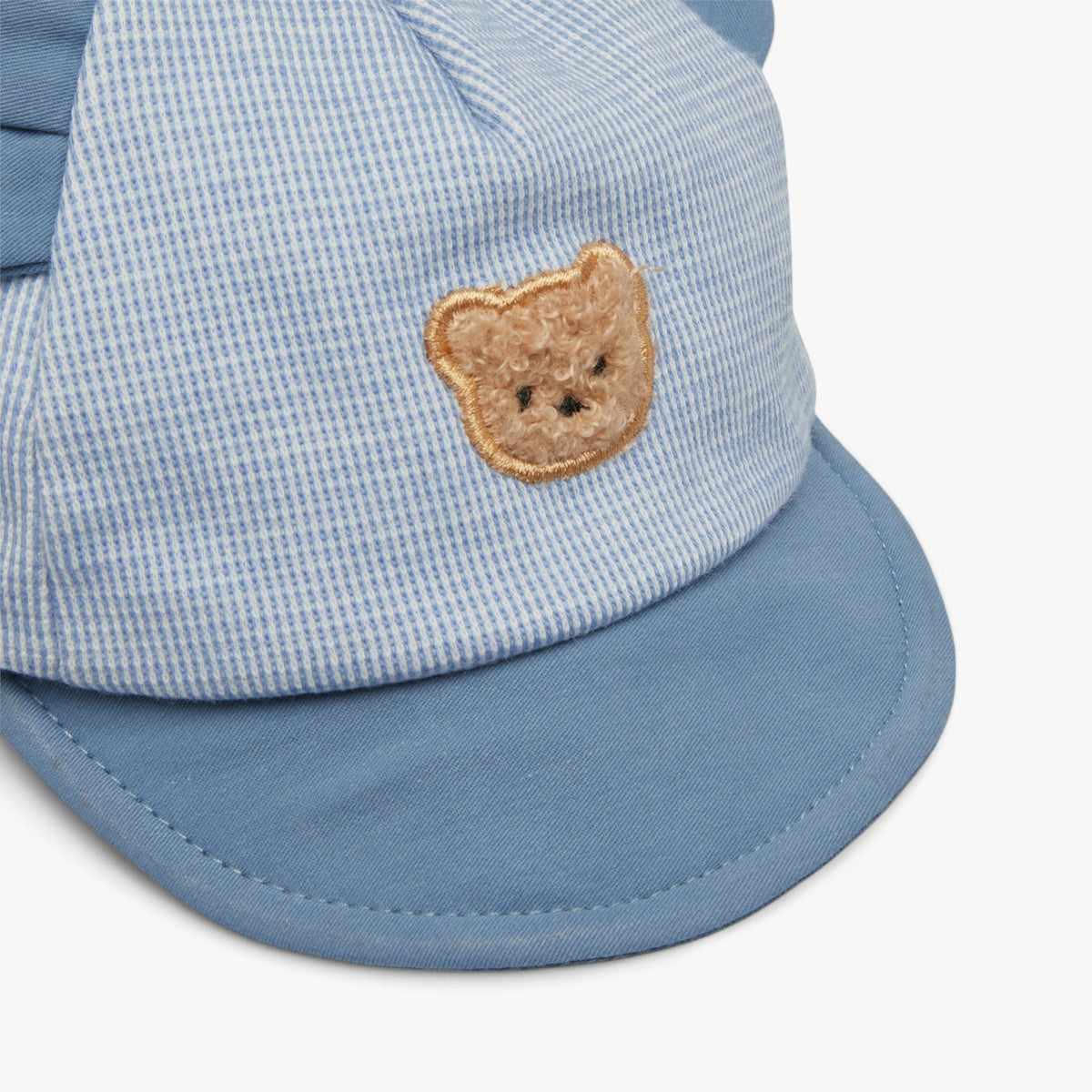 Juniors Bear Applique Cap with Hook and Loop Strap Closure