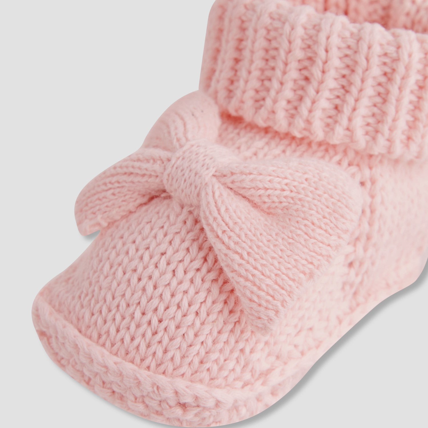 Juniors Girls Booties with Crochet and Bow Detail - Cotton