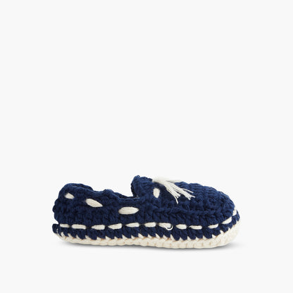 Juniors Boys Booties with Crochet and Tassel Detail - Cotton