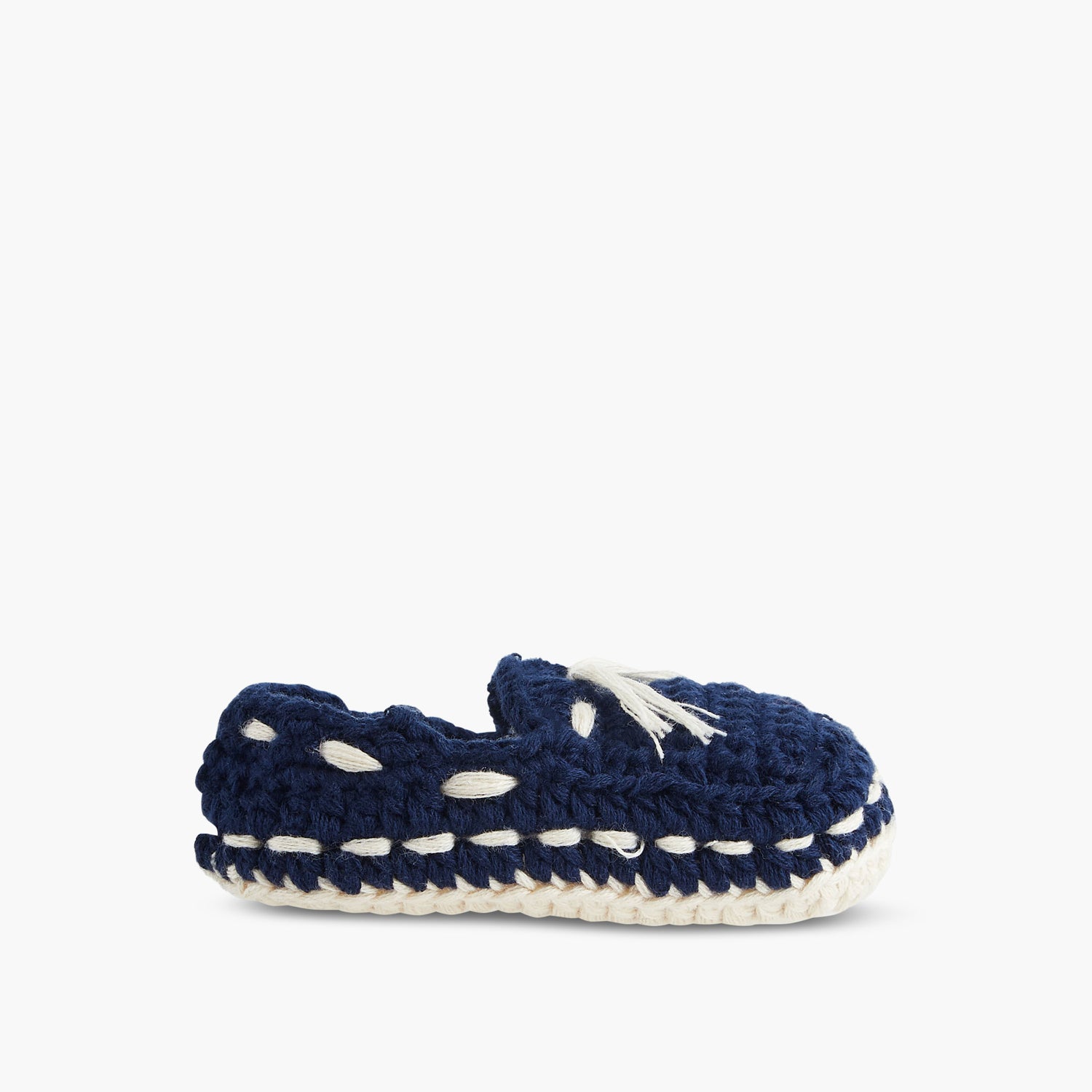 Juniors Boys Booties with Crochet and Tassel Detail - Cotton