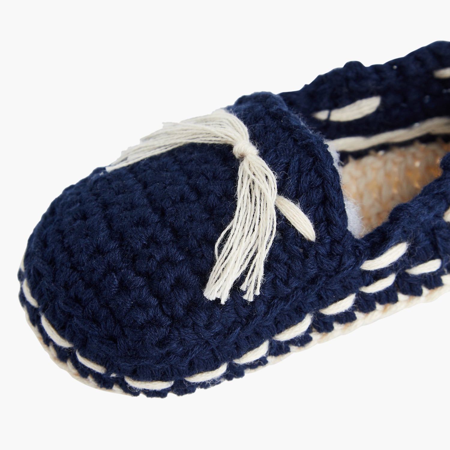 Juniors Boys Booties with Crochet and Tassel Detail - Cotton