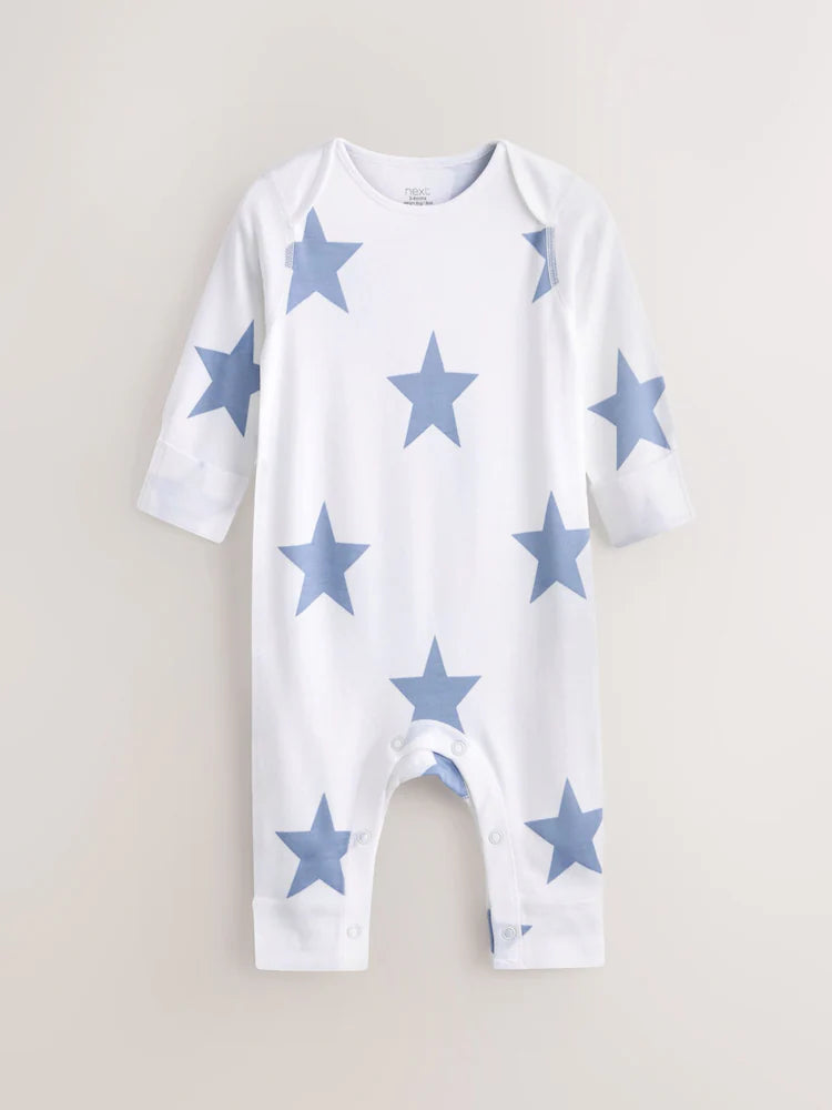 Blue Star Baby Kind To Skin Sleepsuits 2 Pack (0-2yrs)