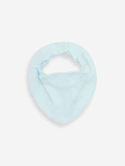Blue 5 Pack Dribble Baby 100% Cotton Bibs - Size One