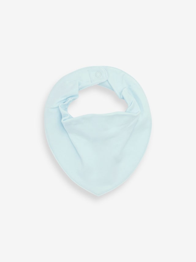 Blue 5 Pack Dribble Baby 100% Cotton Bibs - Size One