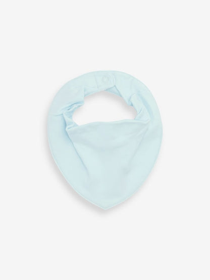 Blue 5 Pack Dribble Baby 100% Cotton Bibs - Size One