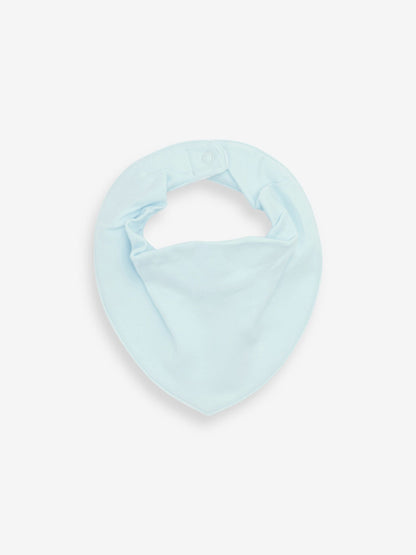 Blue 5 Pack Dribble Baby 100% Cotton Bibs - Size One