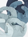 Blue 5 Pack Dribble Baby 100% Cotton Bibs - Size One