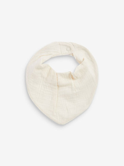 Cream Muslin Baby Dribble Bibs 3 Pack - Size One