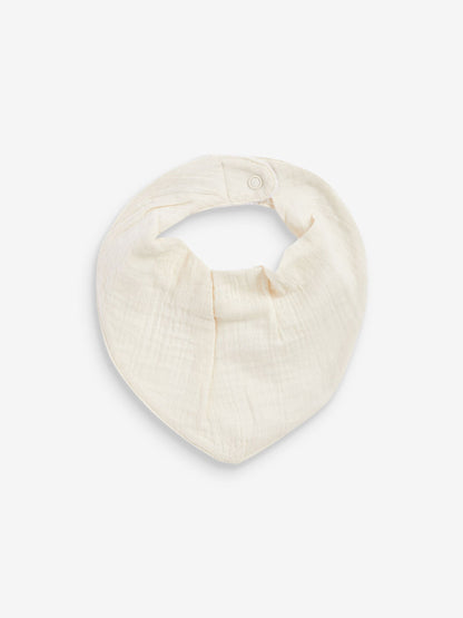 Cream Muslin Baby Dribble Bibs 3 Pack - Size One
