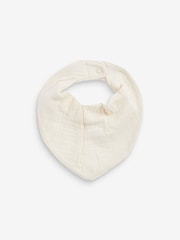 Cream Muslin Baby Dribble Bibs 3 Pack - Size One