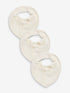 Cream Muslin Baby Dribble Bibs 3 Pack - Size One - Default 1