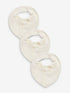 Cream Muslin Baby Dribble Bibs 3 Pack - Cream / Up to 1 Month (50-56cm)