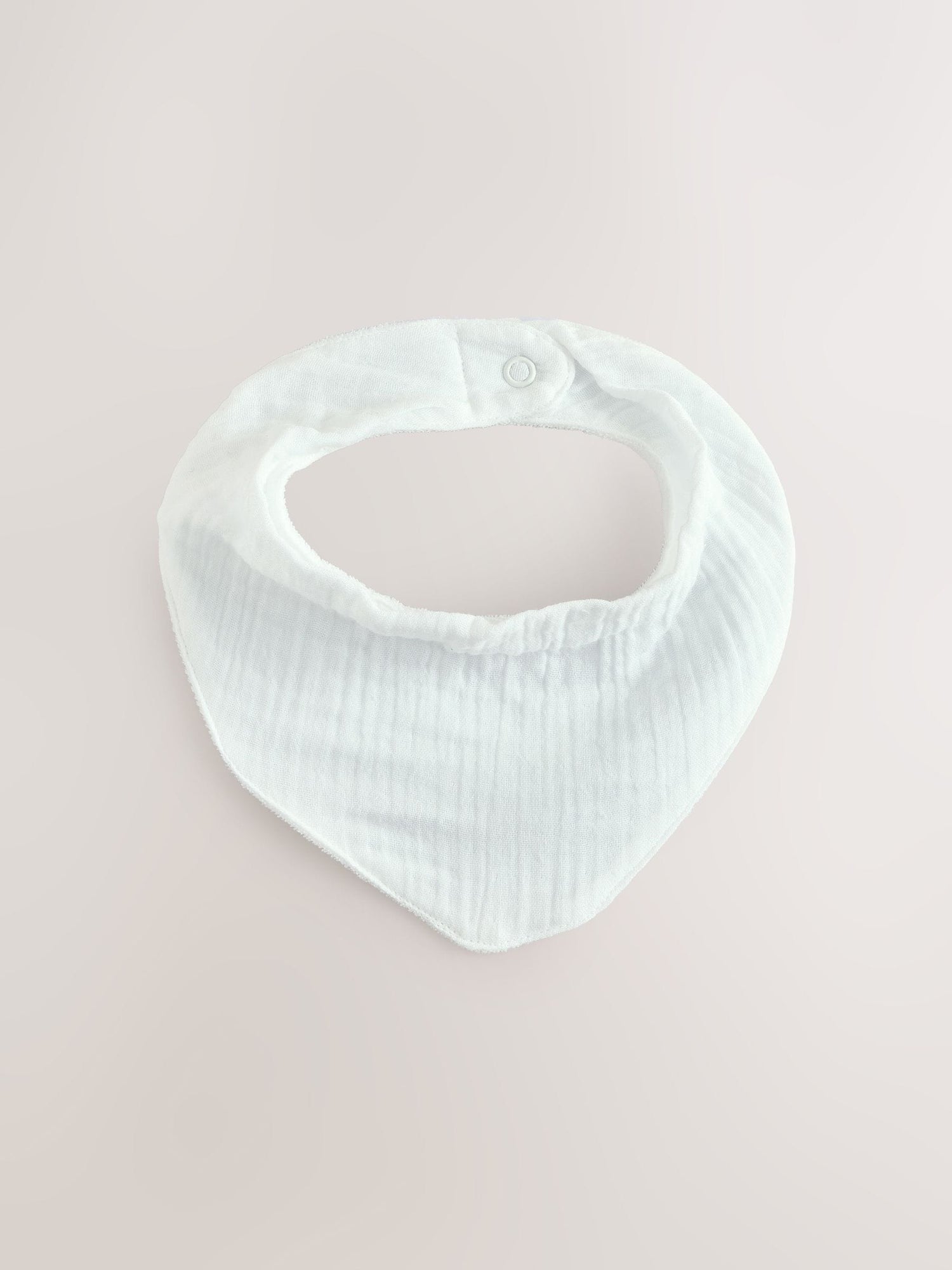 White Muslin Baby Dribble Bibs 3 Pack - Size One