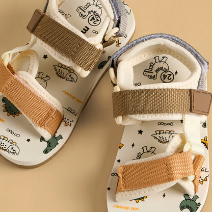 Dinosaur Print Floaters with Hook and Loop Closure