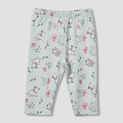 Disney Cotton Round Neck Long Sleeves Pyjama Set with Marie Print