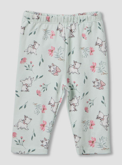 Disney Cotton Round Neck Long Sleeves Pyjama Set with Marie Print-baby-girls-clothing-nightwear-pyjamasets-image-4