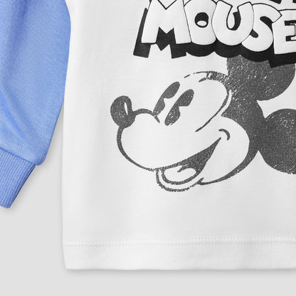 Disney Mickey Mouse Print T-shirt and Pyjama Set