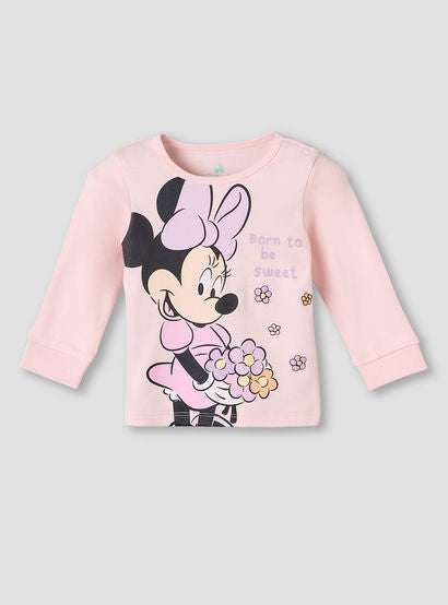 Disney Cotton Round Neck Long Sleeves Pyjama Set with Minnie Mouse Print-baby-girls-clothing-nightwear-pyjamasets-image-3
