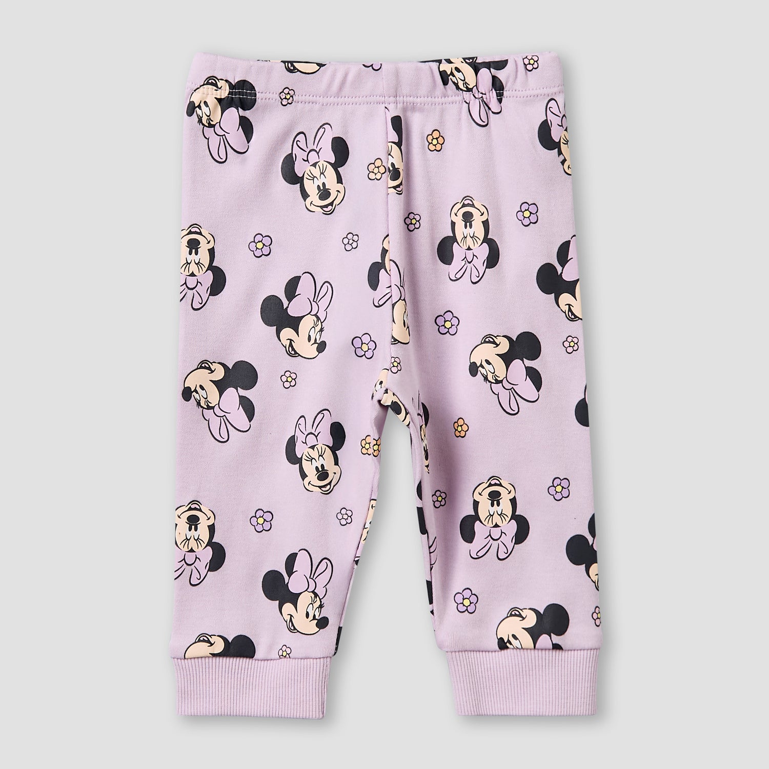 Disney Cotton Round Neck Long Sleeves Pyjama Set with Minnie Mouse Print