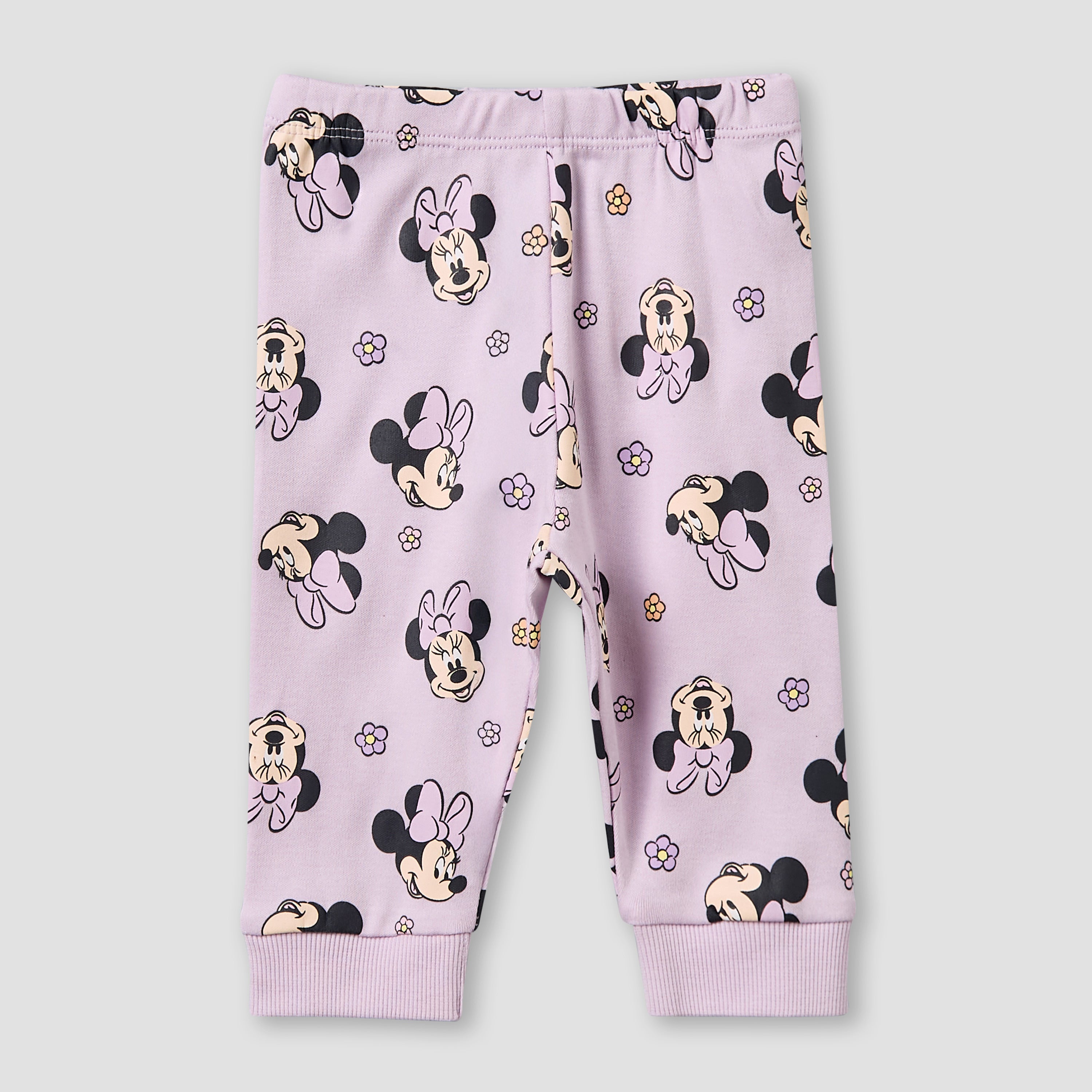 Disney Cotton Round Neck Long Sleeves Pyjama Set with Minnie Mouse Print