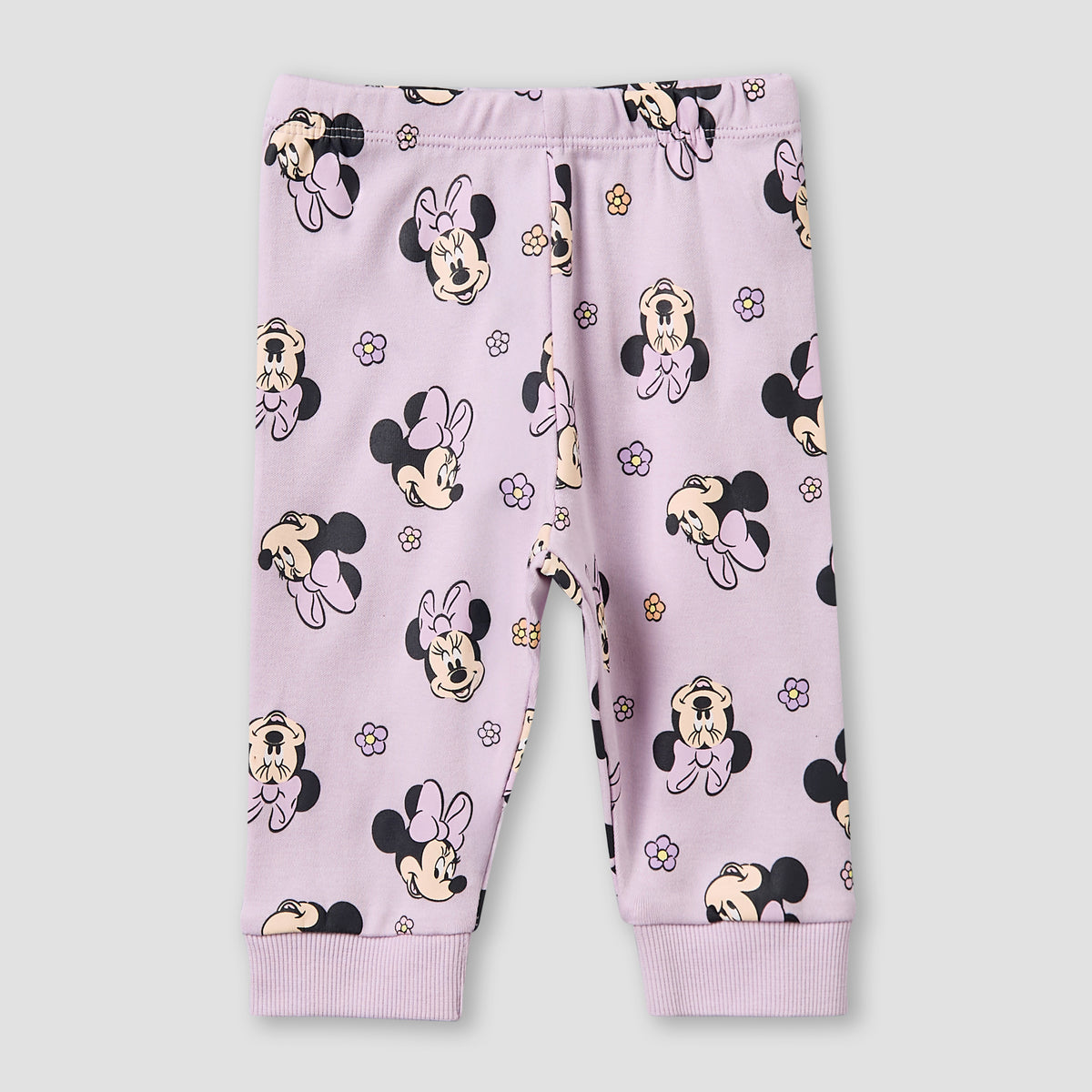 Disney Cotton Round Neck Long Sleeves Pyjama Set with Minnie Mouse Print