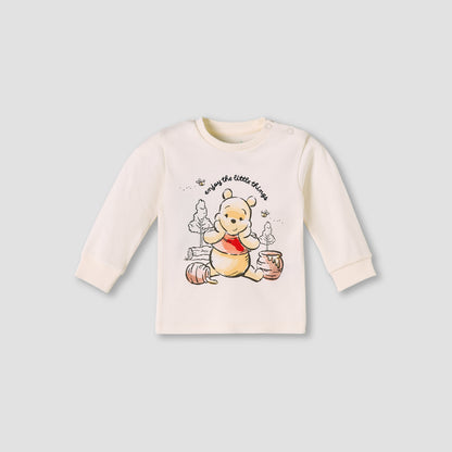 Disney Cotton Round Neck Long Sleeves Pyjama Set with Winnie The Pooh Print