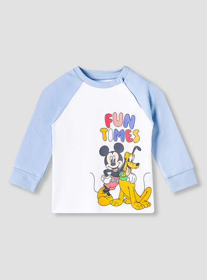 Disney Cotton Round Neck Long Sleeves Pyjama Set with Mickey Mouse and Pluto Print-baby-boys-clothing-nightwear-pyjamasets-image-3