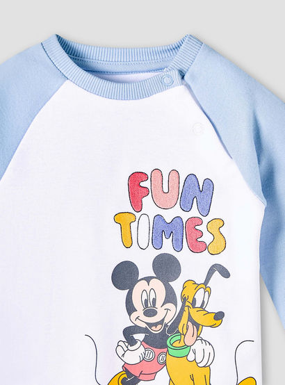 Disney Cotton Round Neck Long Sleeves Pyjama Set with Mickey Mouse and Pluto Print-baby-boys-clothing-nightwear-pyjamasets-image-5