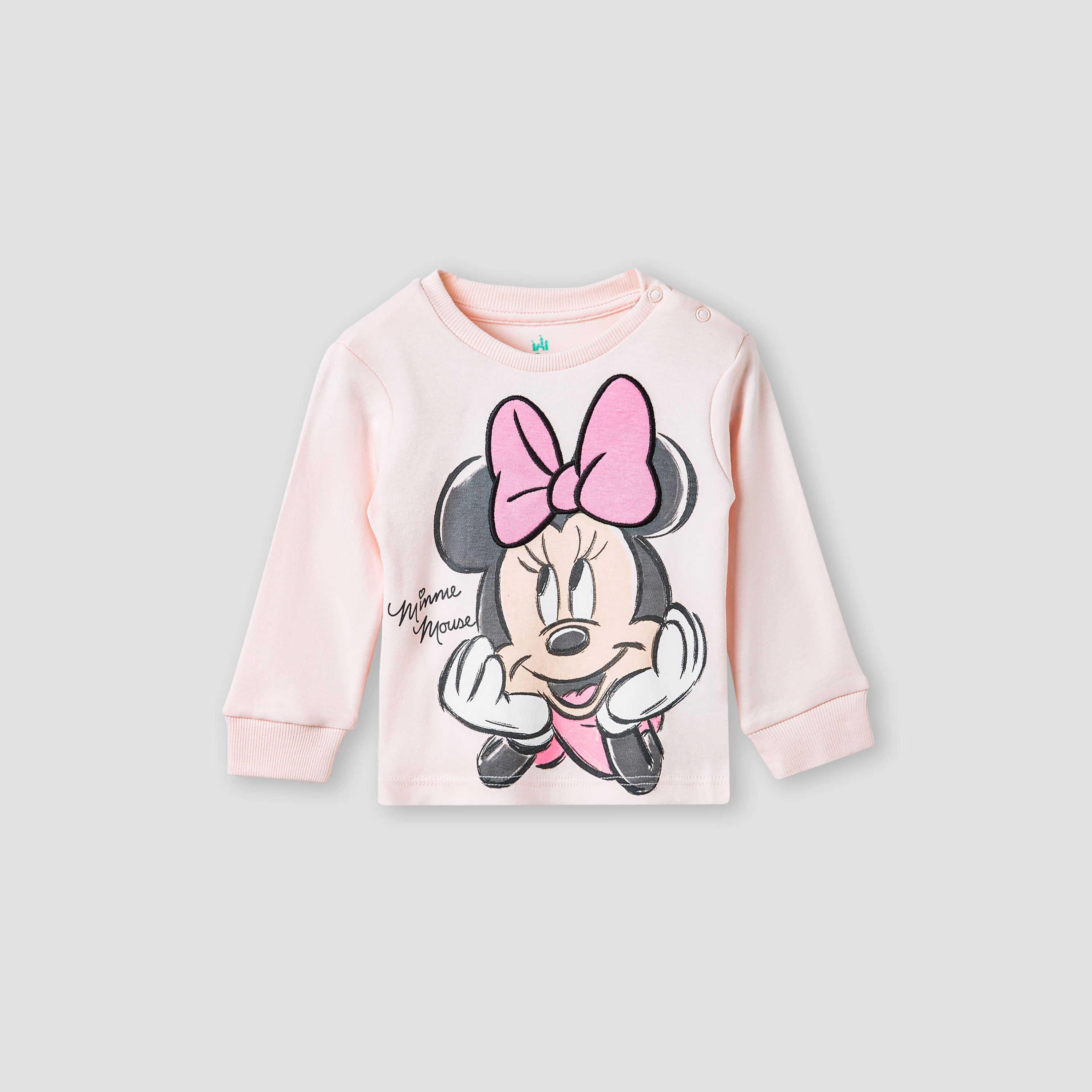 Disney Minnie Mouse Print T-shirt and Pyjama Set