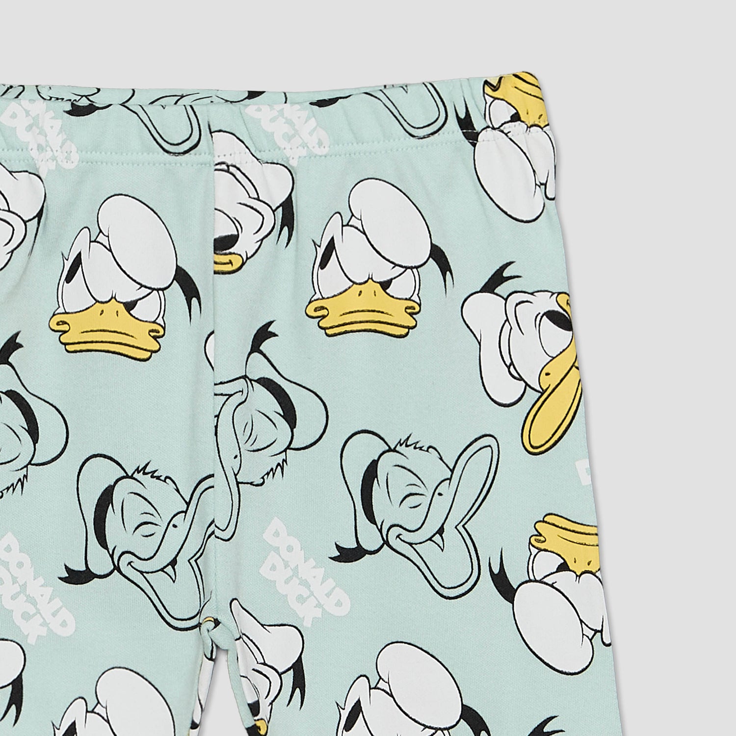 Disney Cotton Crew Neck Long Sleeves Pyjama Set with Donald Duck Print