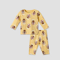 Disney Cotton Round Neck Long Sleeves Pyjama Set with Chip &